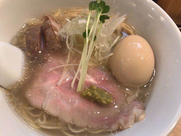 「塩中華そば800円＋味玉120円」@中華そば 流川の写真