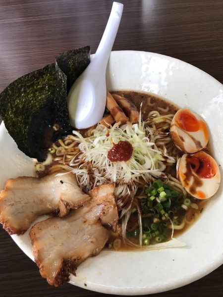 「黒龍次➕中盛➕麺固め」@麺屋 龍次 浪江店の写真