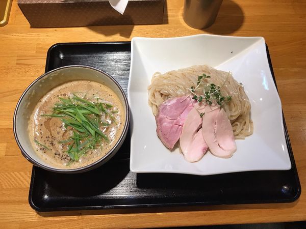 「ベジポタ鶏白湯つけ麺【crema】並200g＋〆めし(焦がしチー」@麺処 飯田家の写真