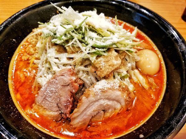 「つけ味 粉チーズ　辛くないネギ」@麺屋 歩夢の写真