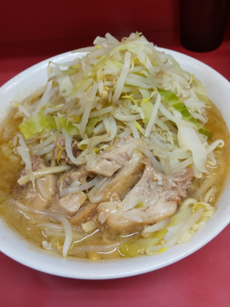 「小ラーメン730円(味ウスメ)」@ラーメン二郎 ひばりヶ丘駅前店の写真
