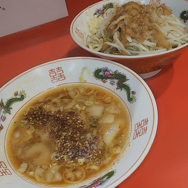 「つけ麺（麺少なめニンニク少しアブラ山椒）」@ラーメン英二の写真