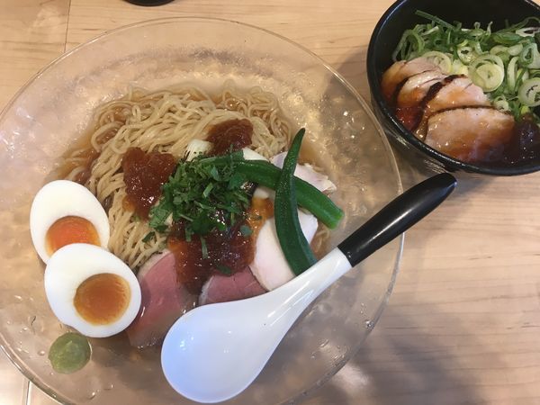「【限定】冷やし鴨そば＋鴨丼」@麺屋Mの写真