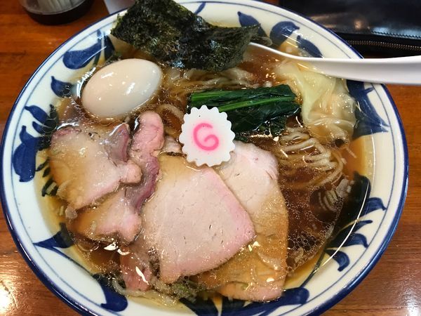 「特製中華そば大盛 1,280円 固め」@手打ち中華そば 竹の助の写真