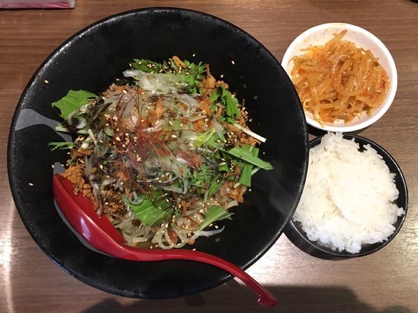 「冷やし担々麺＋サービスライス」@らーめん 蓮の写真