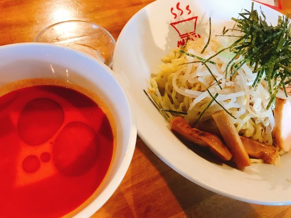 「夏季限定：冷やし担々つけ麺780円+温玉ｸｰﾎﾟﾝ無料」@麺や 松の写真