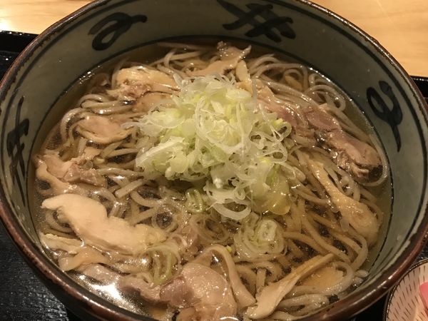 「肉そば 冷 810円」@山形蕎麦と備長炭炙り酒家 YEBISU亭 仙台店の写真