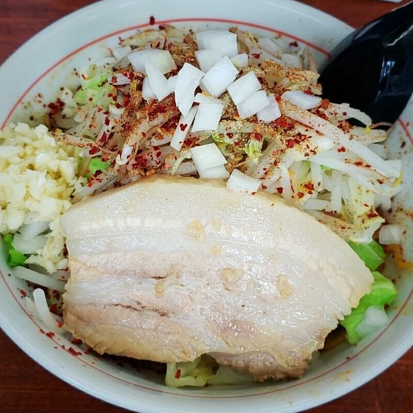 「麻辣汁なし ９００円＋雷電 ２００円」@激辛ラーメン専門店 レッチリ 土浦本店の写真