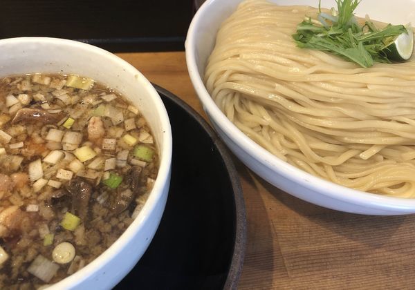 「鶏もつつけ麺」@清麺屋の写真
