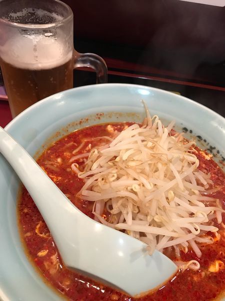 「タンタンメン大辛 モヤシ」@元祖ニュータンタンメン本舗 鷺沼店の写真