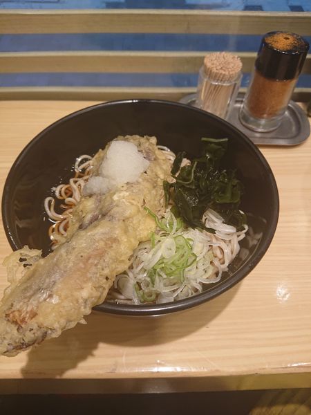 「冷やし茄子天そば」@吉そば 神田店の写真