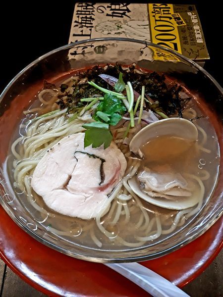 「(限定)貝出汁冷しそば900円+追い茶漬け100円」@まるふじ食堂の写真