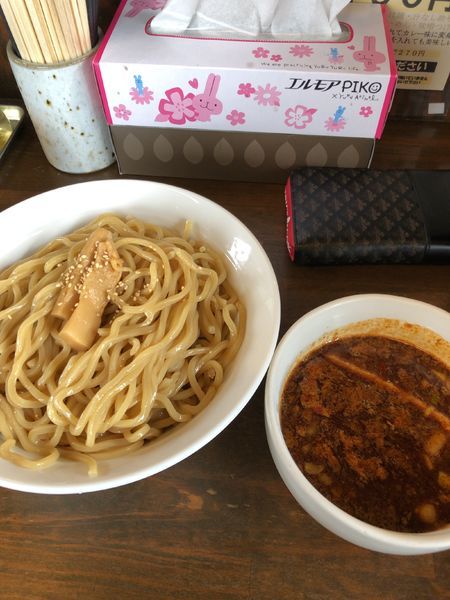 「辛つけ麺」@濃厚つけ麺 茜堂の写真