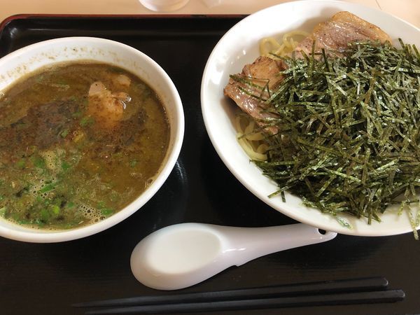 「つけ麺(小)      のり 厚切りチャーシュー」@東京大勝軒の写真