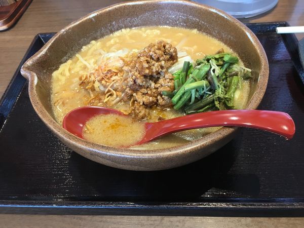 「信州みそラーメン半チャーハンセット」@蔵出し味噌 麺場 田所商店 城陽店の写真