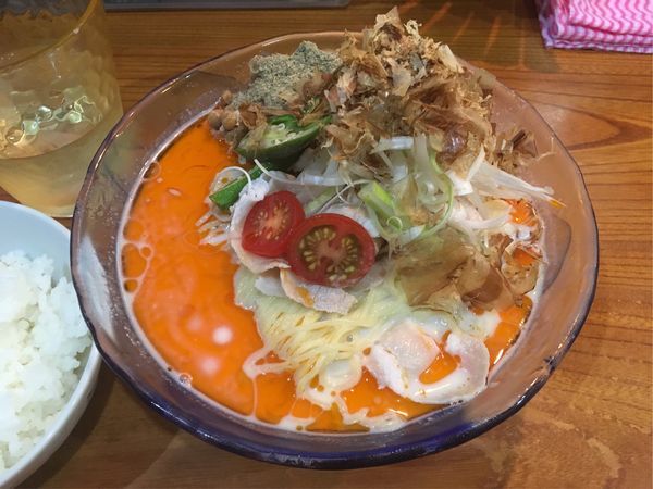 「冷やし和風納豆担々麺＋サービスライス」@まぜまぜムタヒロの写真