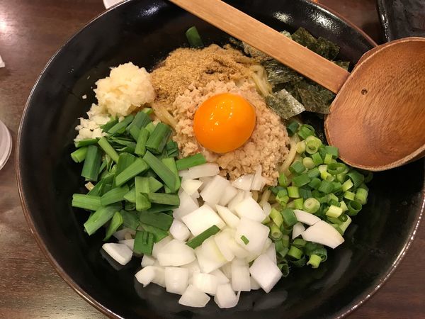 「まぜそば」@鶏白湯中華そば 鶏たけ商店の写真