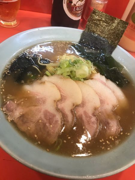 「チャーシュー麺 ビール 餃子」@ラーメンショップ 荏田店の写真