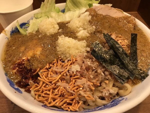 「冷しまぜそば 倍盛 980円」@ジャンクガレッジ 森下店の写真