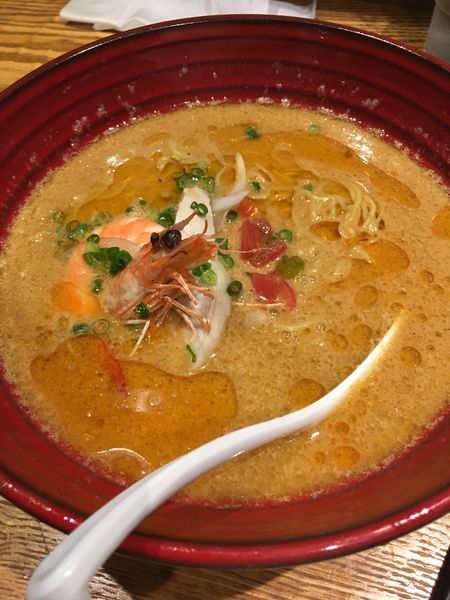 「玉子とじ海老ラーメン」@萬珍軒の写真