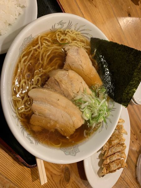 「中華そば大盛 餃子とライス」@中華そば まさ春の写真