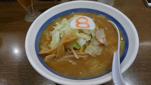 「野菜らーめん_637円」@8番ラーメン 犀川大橋店の写真