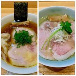 わんたん入りしょうゆらぁ麺＋しおチャーシュー麺