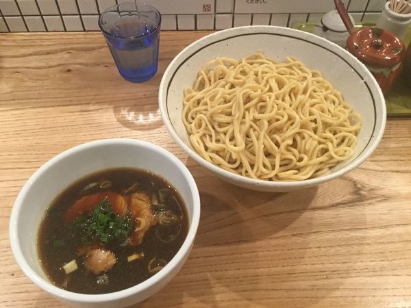 「つけ麺・中盛(スタンプ10個で無料)」@らーめん なないろの写真