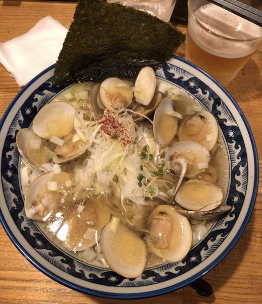 「はまぐりらぁめん1000円＋餃子＋ビール」@和風楽麺 四代目 ひのでや 大宮店の写真