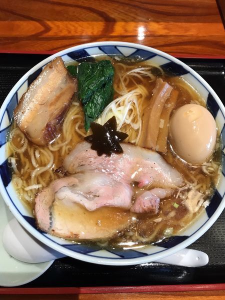 「特製中華そば(大盛)  ¥1100」@食煅 もみじの写真