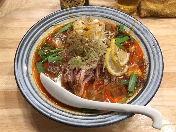 「瓶ルービー → 冷やし担々麺」@鶏そばムタヒロの写真