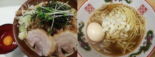 「【限定】冷やしまぜたまG(特盛)+味玉煮干中華そば(試食)」@ハイパーファットンの写真