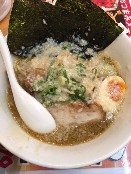 「ジョニハンセット背脂多め+替玉×2」@環七ラーメン SEABURAジョニーの写真