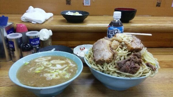「つけ麺　うずら②とろろ他　ニンニク少なめ脂増し」@ラーメン そらの写真