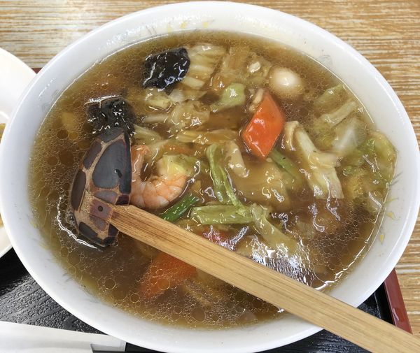 「五目そばとミニチャーハンのセット（￥750）」@中華料理 林林の写真