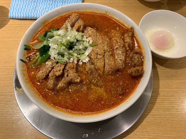 「排骨担々麺ダブル盛＋温玉」@排骨担々 五ノ井の写真