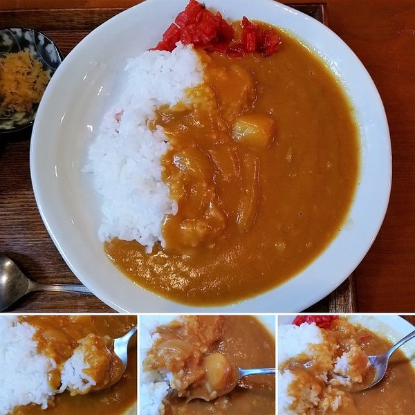 「カレーライス(＆そば)セット　800円」@おそば 小倉庵の写真
