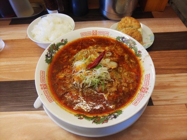 「マーラー麺＋Ａセット」@ラーメン餃子 なか屋の写真
