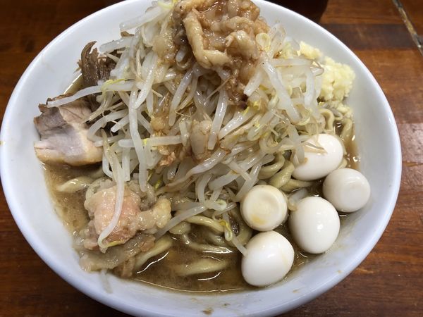 「小ラーメンうずら 全マシ」@蓮爾 新町一丁目店の写真