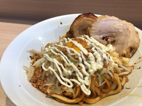 「ラーメン汁なし 800円」@麺屋 味方の写真