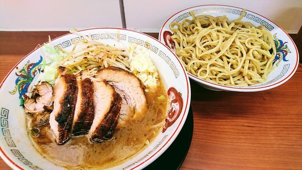 「つけ麺 豚5枚(麺硬め･ニンニクマシマシ･カラカラ)」@豚山 平塚店の写真