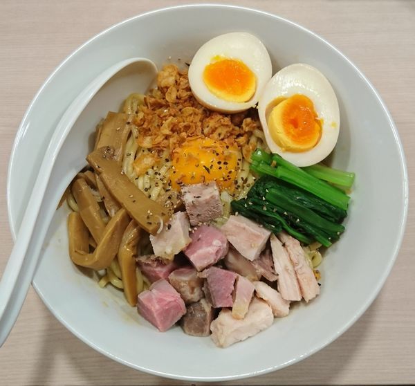 「まぜソバ＋味玉」@中華ソバ ちゃるめの写真
