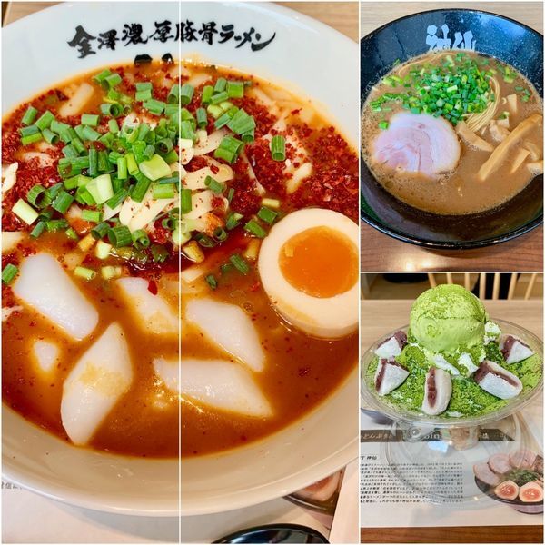 ラッポッキ＋濃厚豚骨ラーメン＋抹茶ソルビンゴ