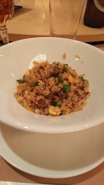 「牛挽き肉とインゲン入りチャーハン」@南園 京王プラザホテル店の写真
