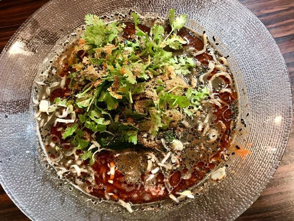 「冷やしたんたんぶらっく+パクチー」@らー麺 あけどやの写真