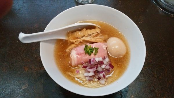 「冷やし煮干し¥900+味玉¥100+鯛煮干し和えそば¥300」@神保町黒須の写真