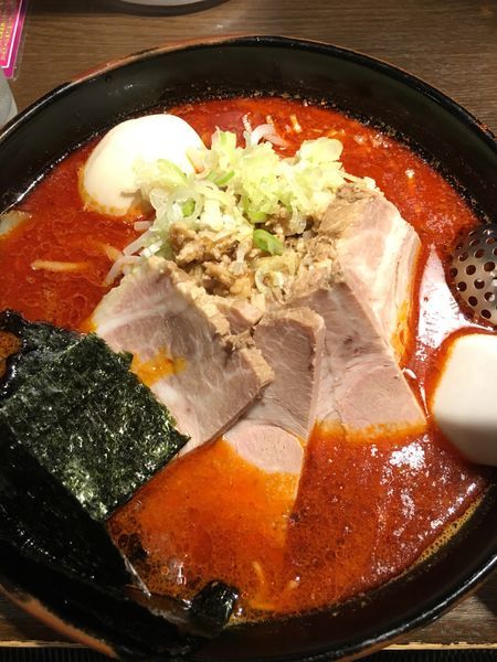 「激辛麻辣担々麺(3辛)」@山本さん家 宿郷店の写真