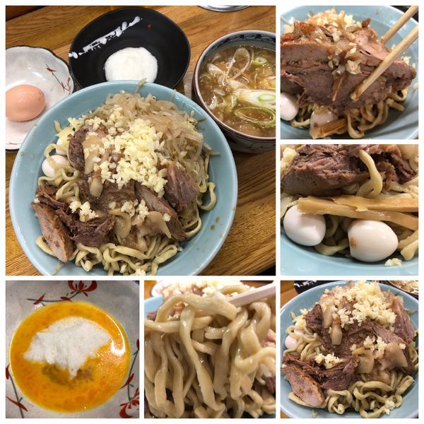 「つけ麺 880円 とろろ80円 麺半分サービス卵 ニンニク」@ラーメン そらの写真
