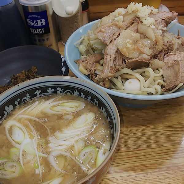 「つけ麺麺半分ニンニク辛い高菜」@ラーメン そらの写真