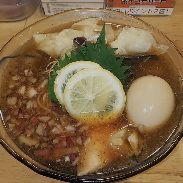「【期間限定】鯵の冷やし雲呑麺」@中華そば ムタヒロの写真